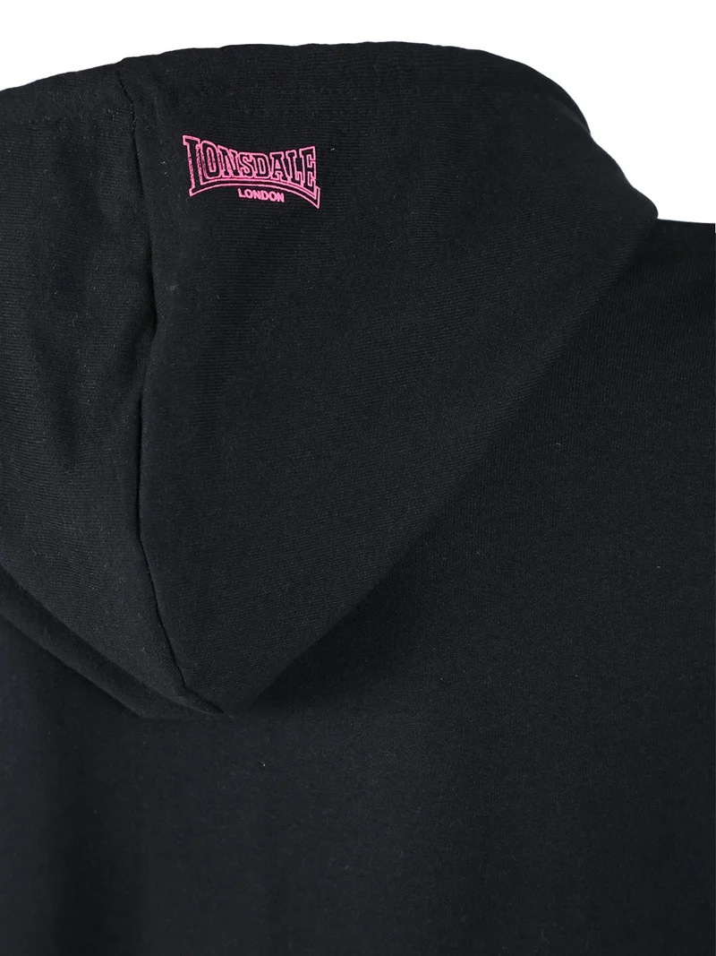 Completo tuta da donna 2 pezzi con cappuccio e zip - nero