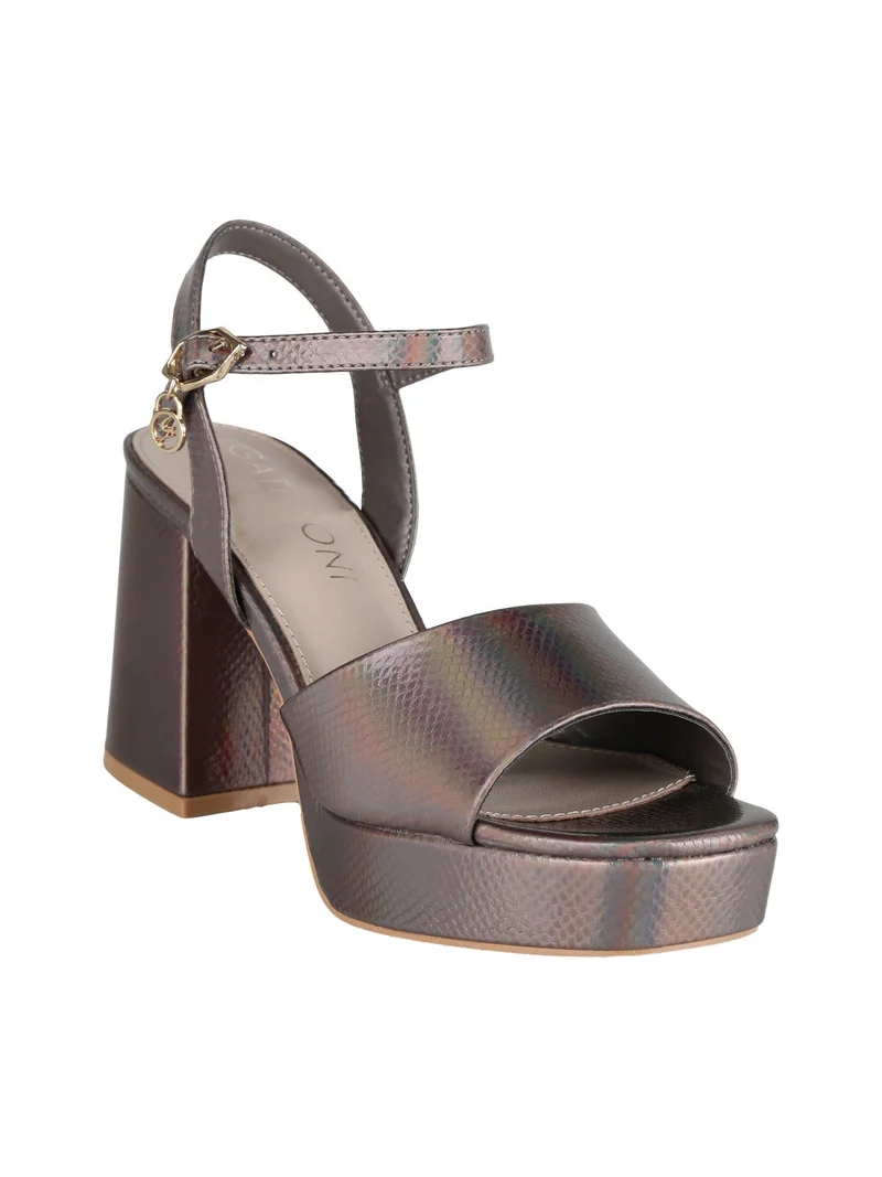 Sandali donna lucidi con tacco - viola