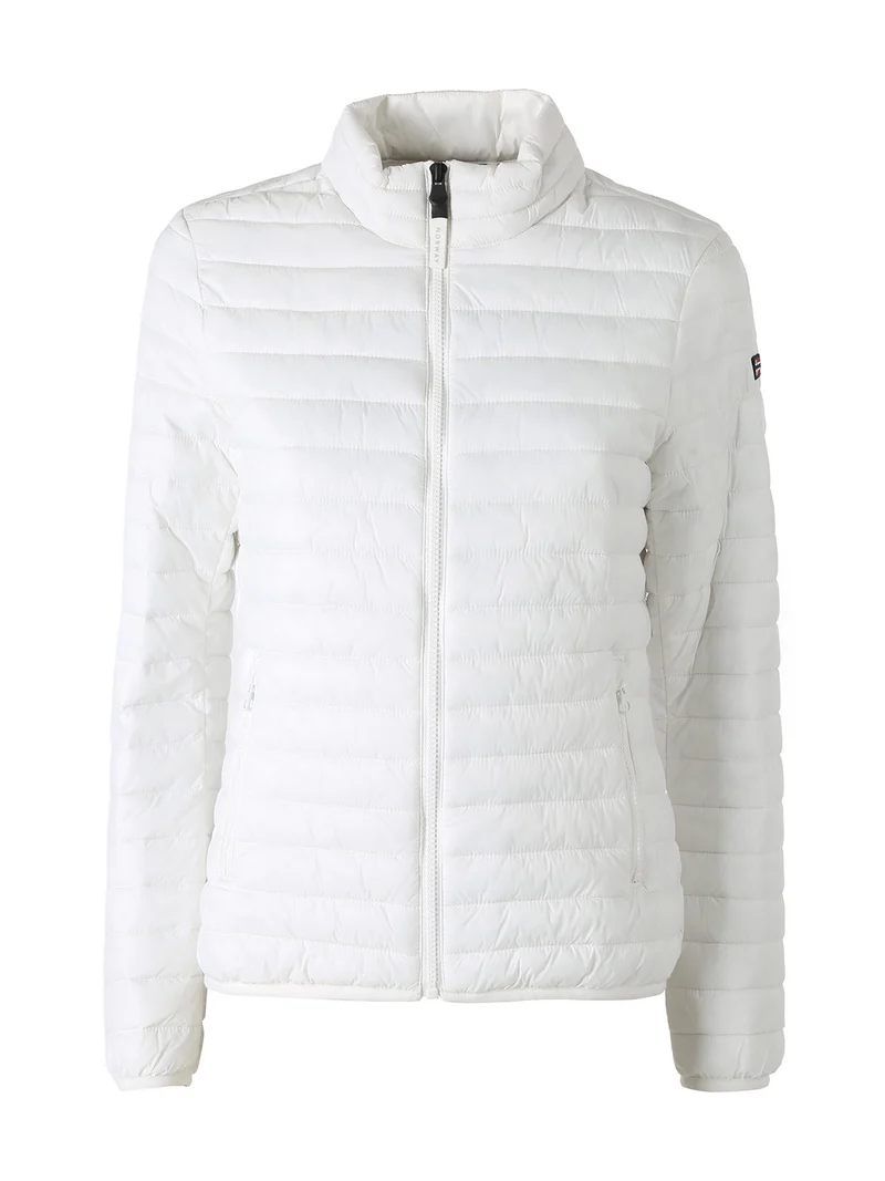 Giubbino donna modello 100 grammi con zip - bianco