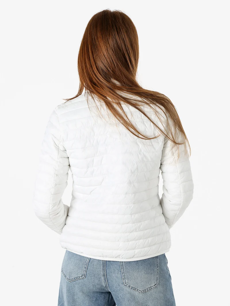 Giubbino donna modello 100 grammi con zip - bianco