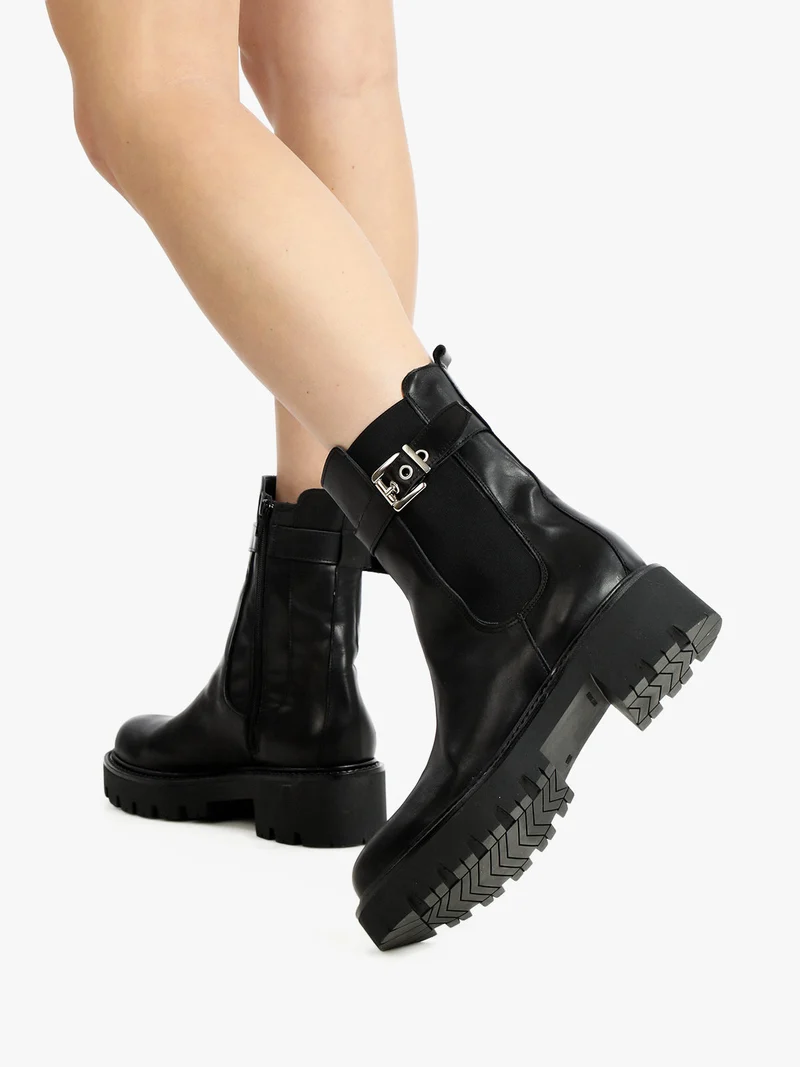 Stivaletti donna in pelle - nero
