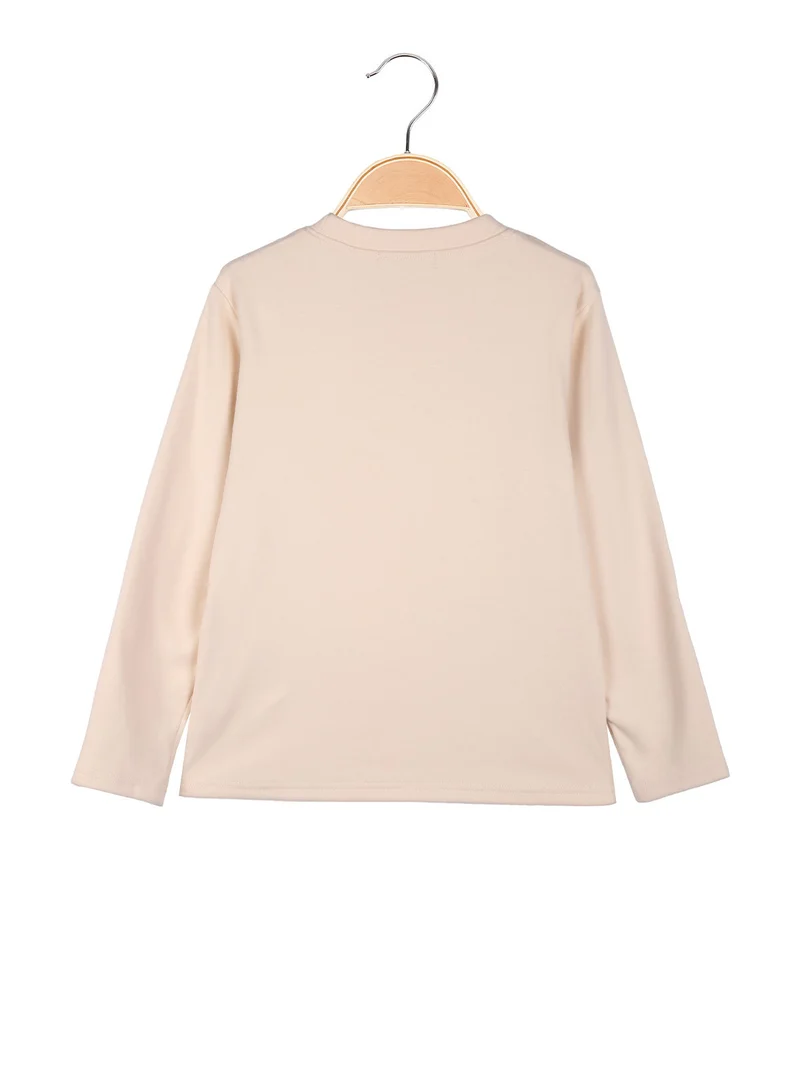 Maglietta felpata da bambino - beige