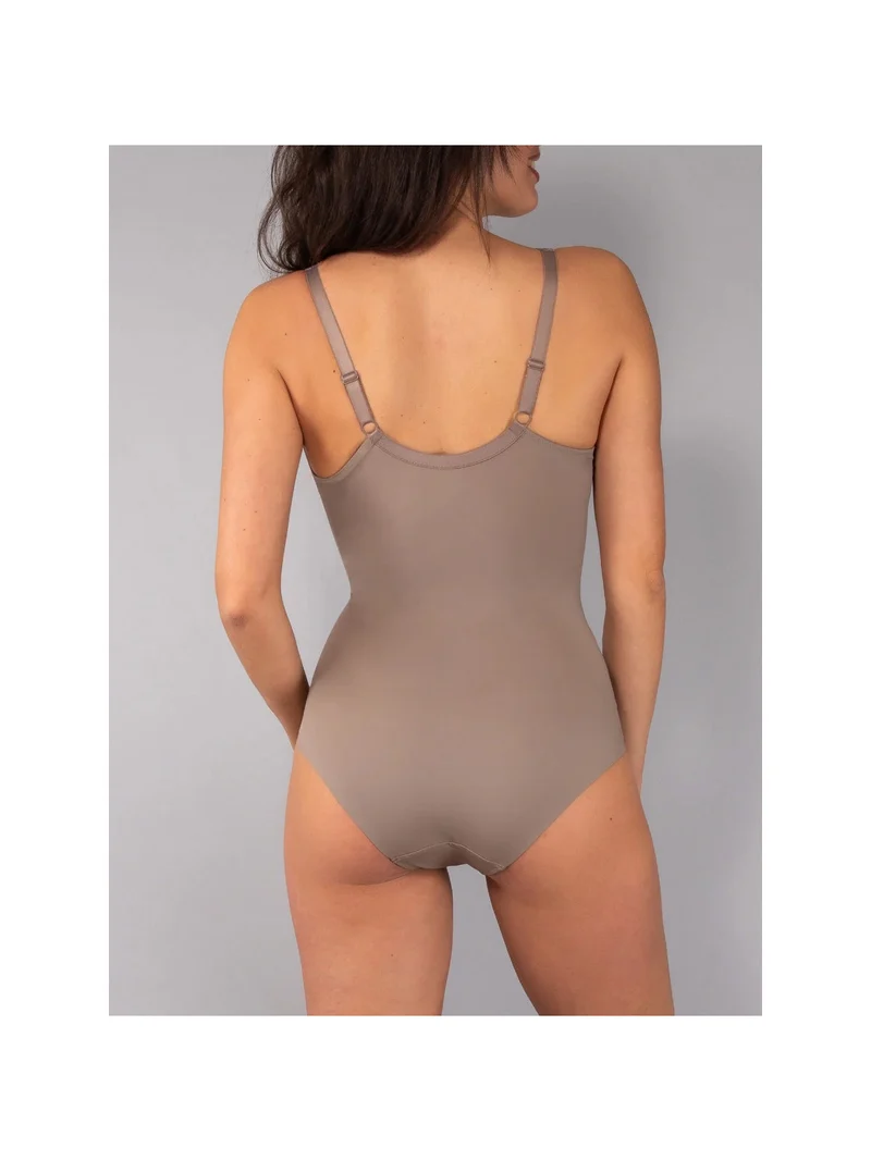 AR40 Body donna con pizzo senza ferretto coppa D - fango