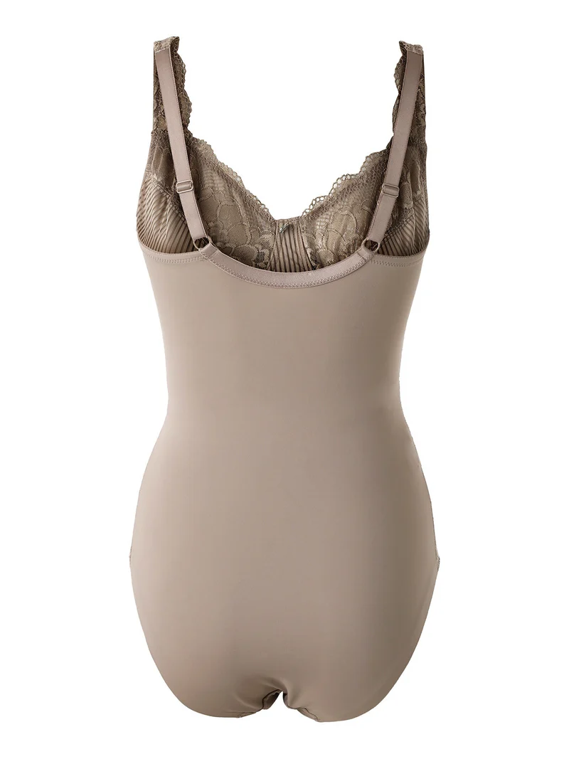 AR40 Body donna con pizzo senza ferretto coppa D - fango