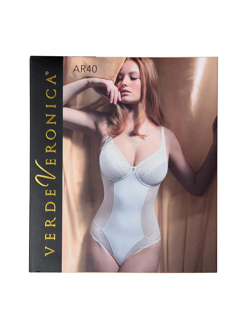 AR40 Body donna con pizzo senza ferretto coppa D - fango