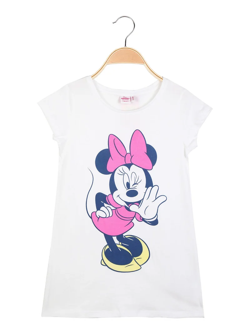MICKEY and FRIENDS Maxi t-shirt manica corta da bambina con stampa - bianco