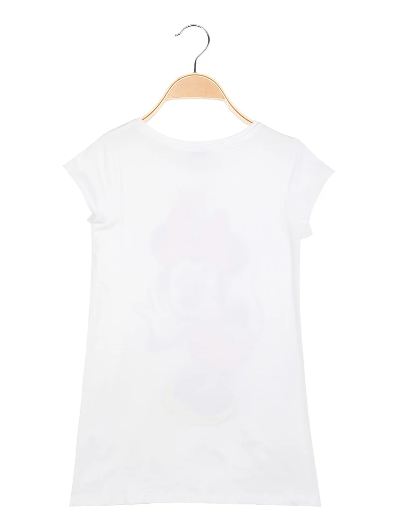 MICKEY and FRIENDS Maxi t-shirt manica corta da bambina con stampa - bianco