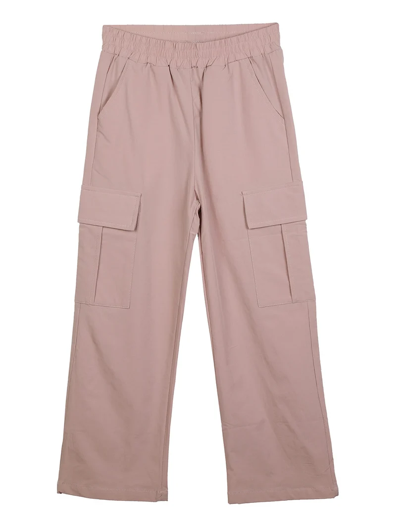 Pantaloni da bambina con tasconi - rosa