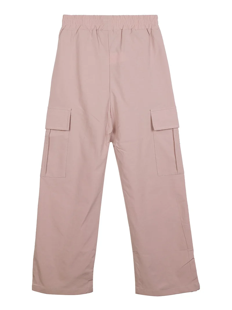 Pantaloni da bambina con tasconi - rosa