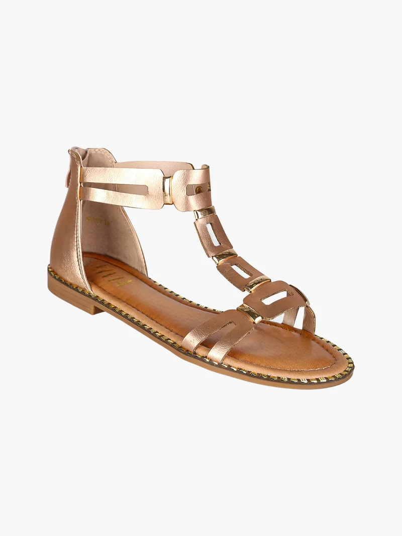 Sandali bassi da donna chiusi sul tallone con zip - rosa