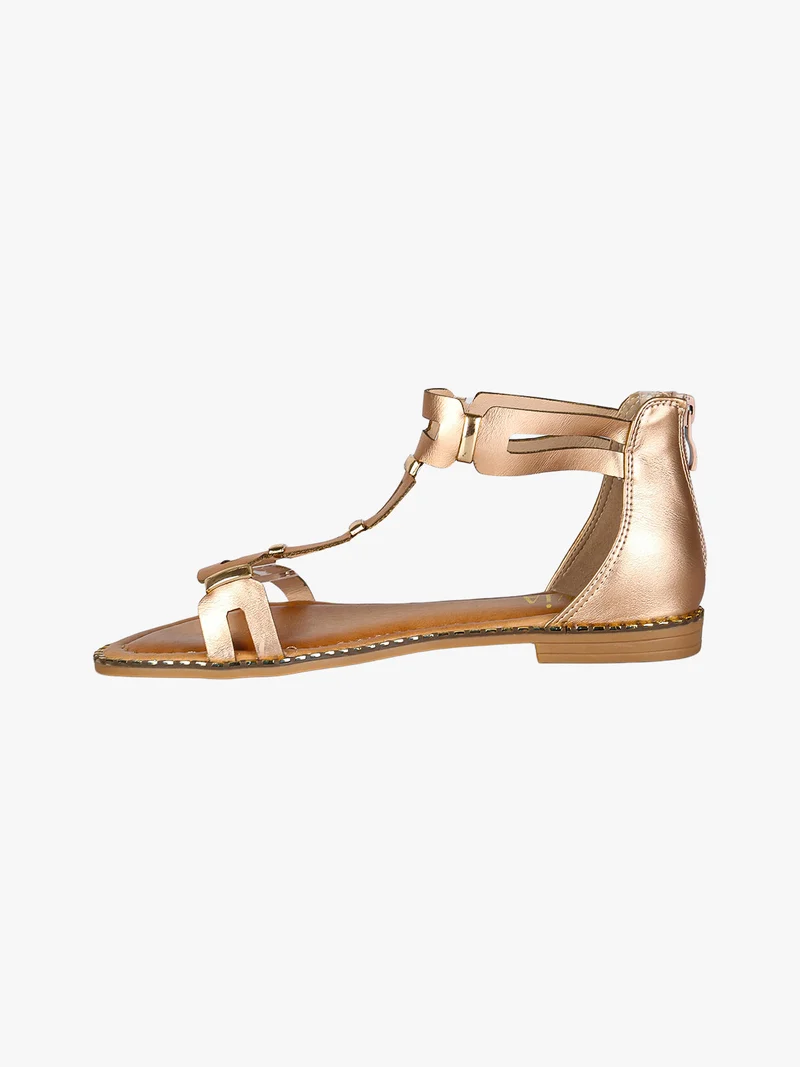 Sandali bassi da donna chiusi sul tallone con zip - rosa