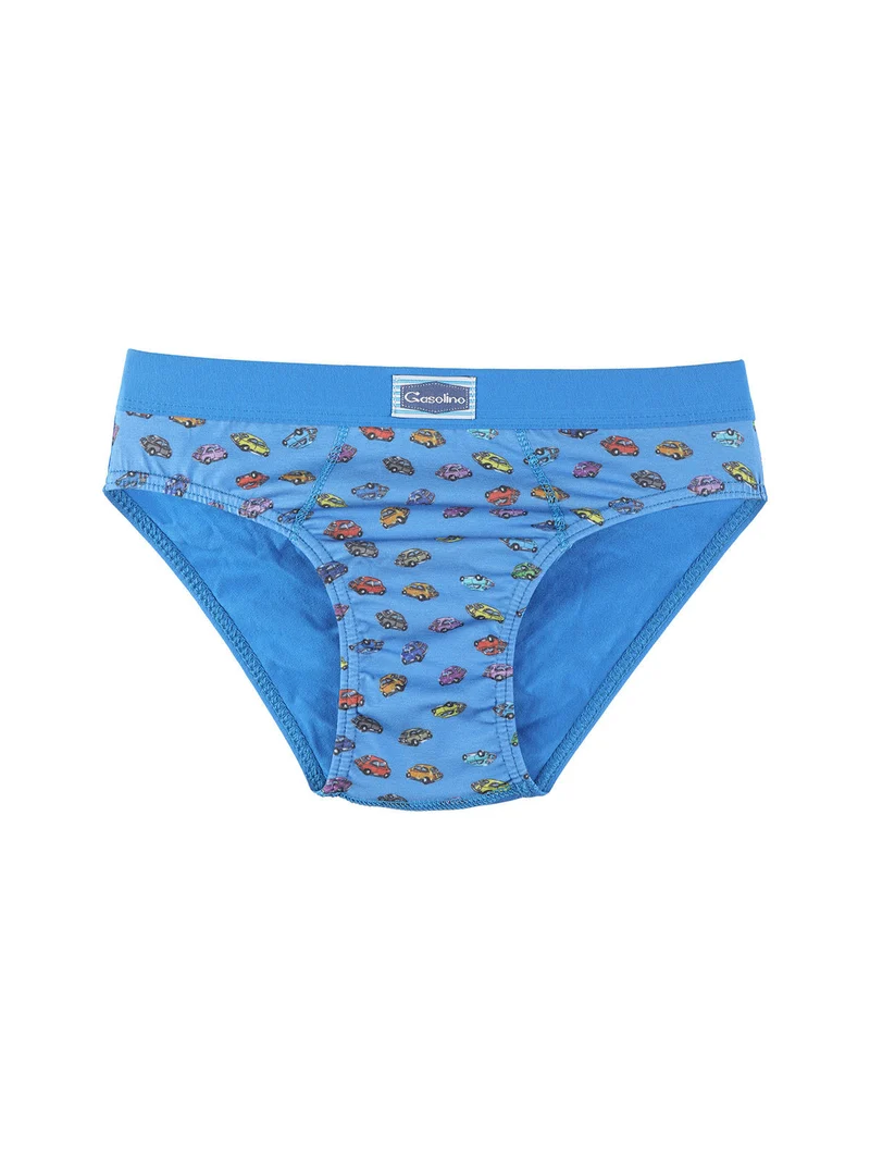 Slip in cotone da bambino con stampe - blu