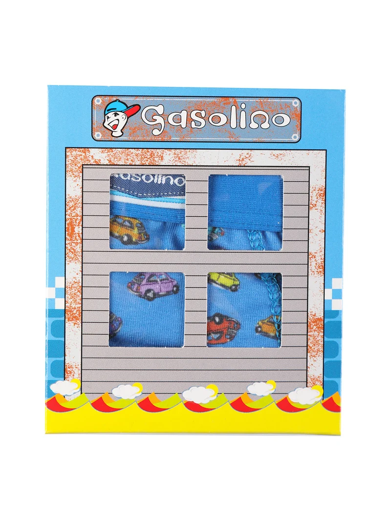 Slip in cotone da bambino con stampe - blu