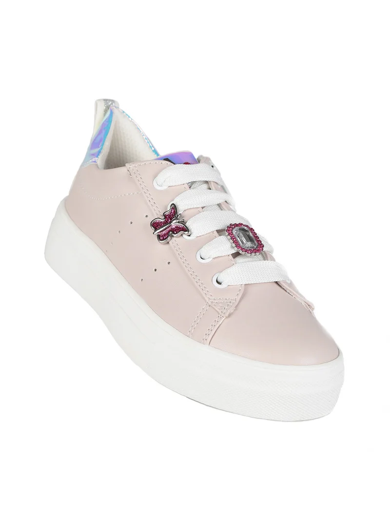 Sneakers stringate da bambina - rosa