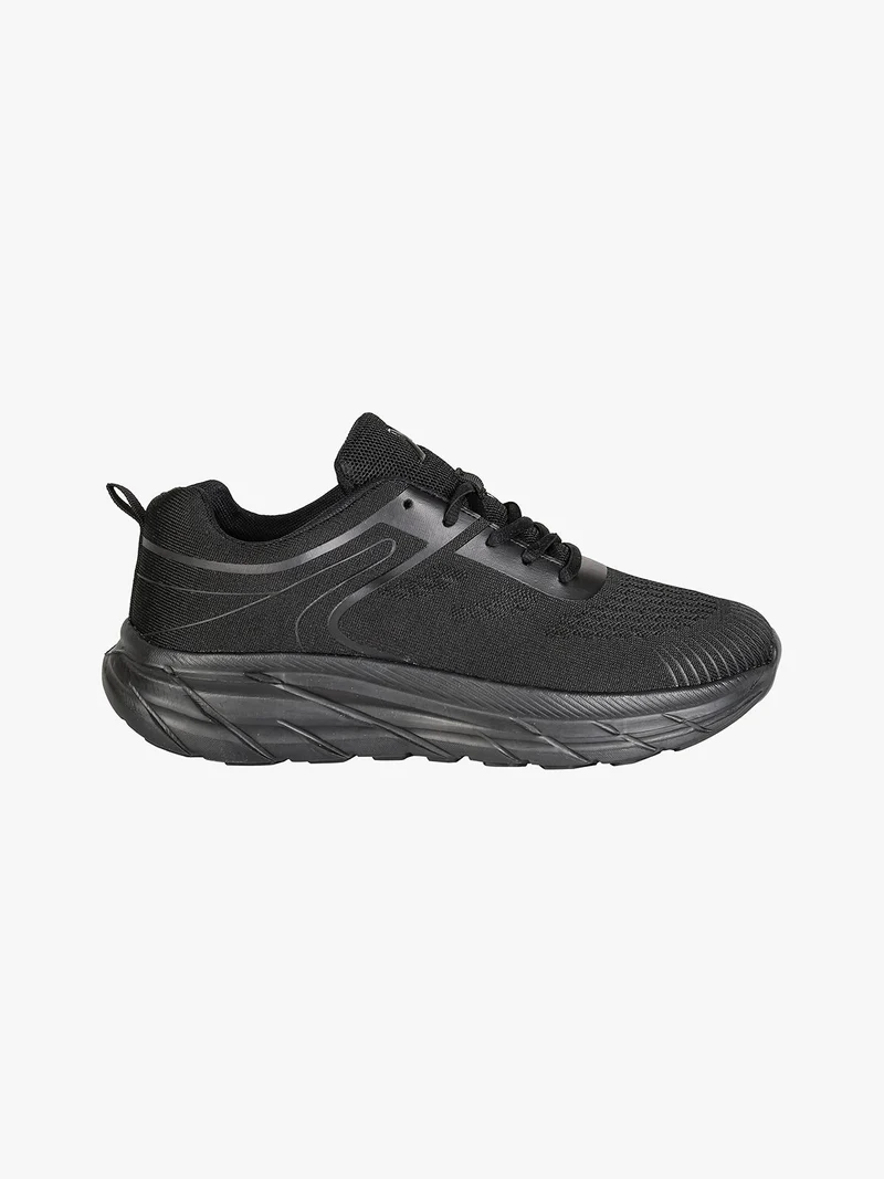 Sneakers sportive da donna in tessuto - nero