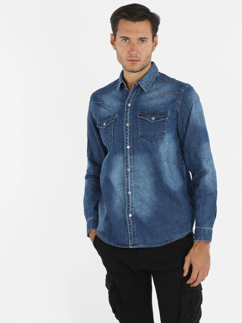Camicia in jeans da uomo - jeans