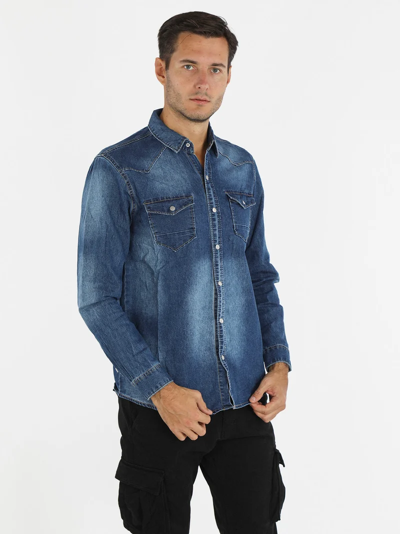 Camicia in jeans da uomo - jeans