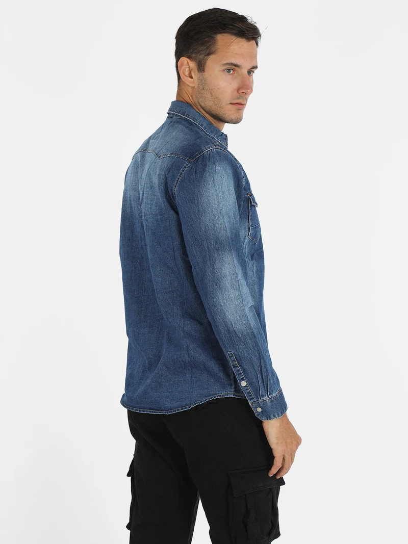 Camicia in jeans da uomo - jeans