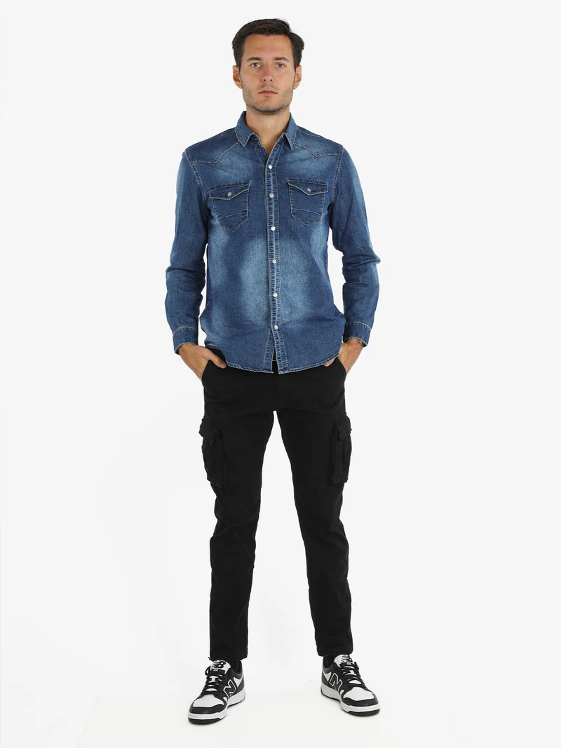 Camicia in jeans da uomo - jeans