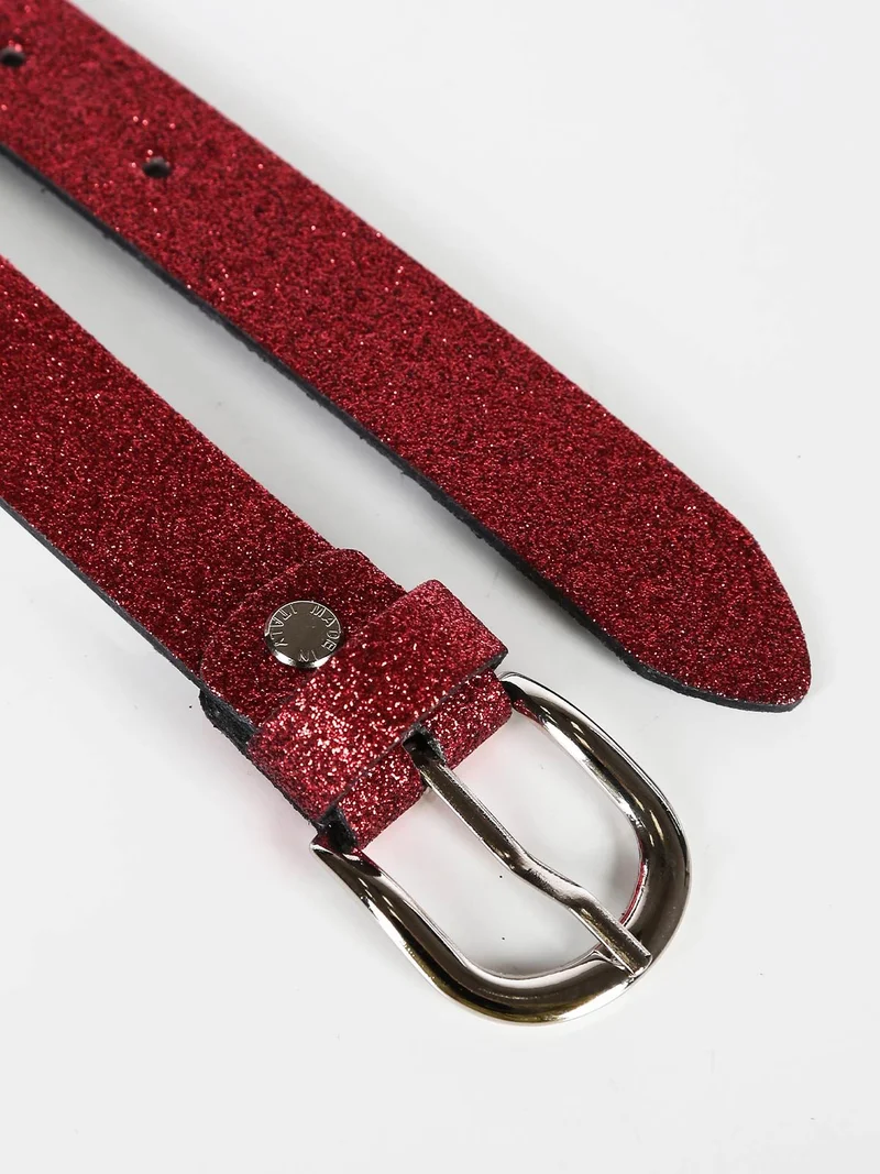 Cintura donna glitter - rosso