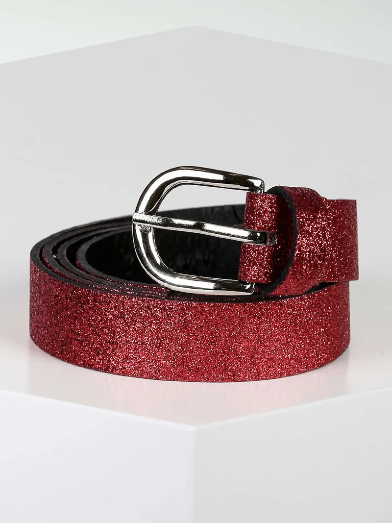 Cintura donna glitter - rosso