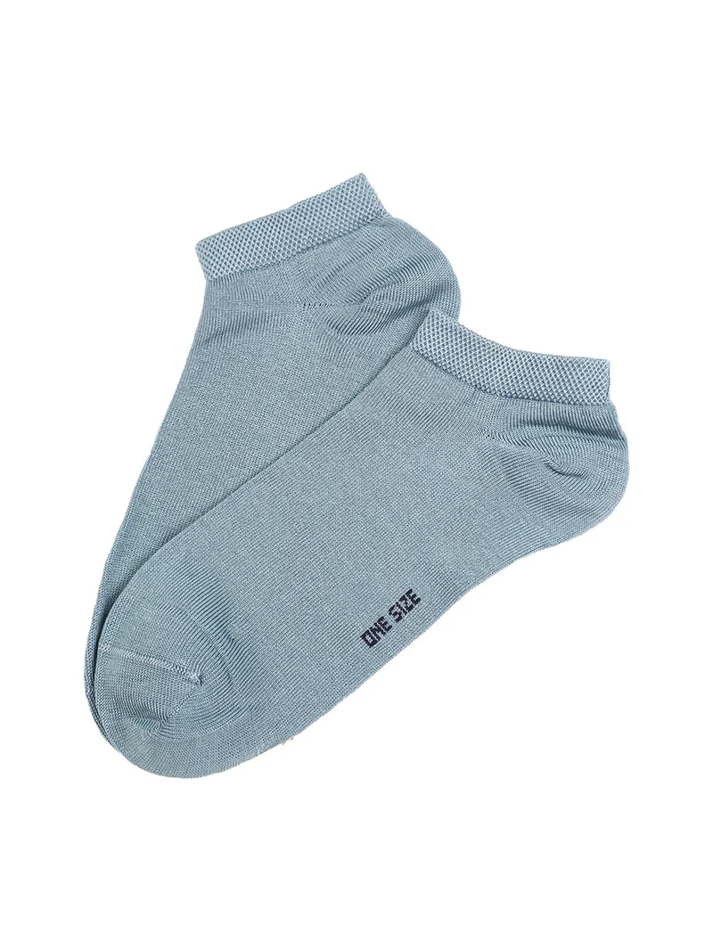 Calze corte sneaker da donna in cotone mercerizzato - jeans