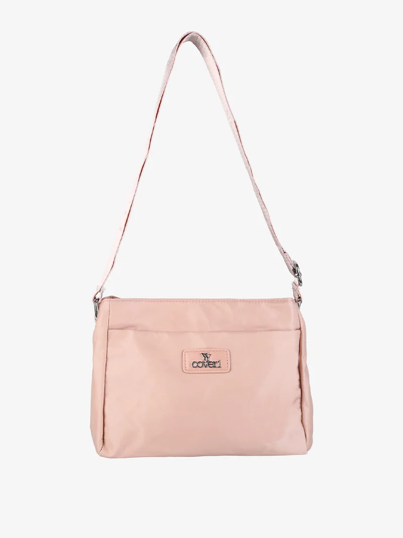 Borsa a tracolla da donna in nylon - rosa