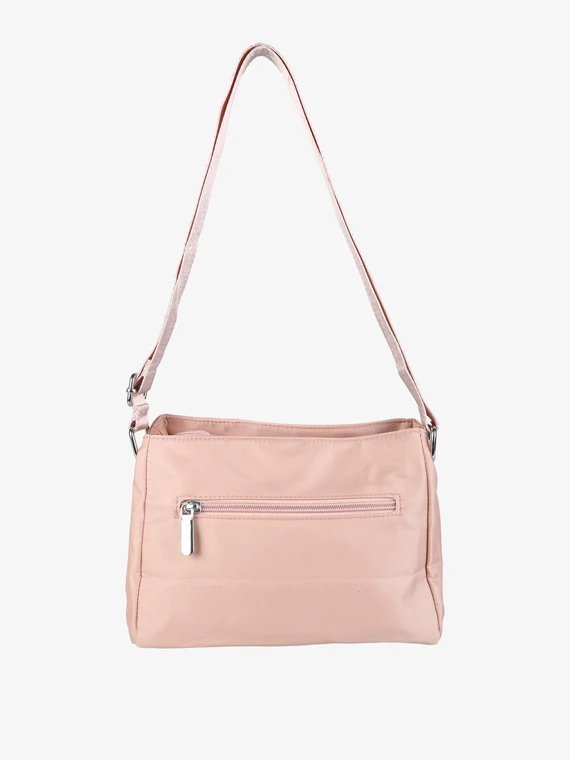 Borsa a tracolla da donna in nylon - rosa