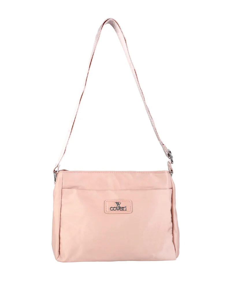 Borsa a tracolla da donna in nylon - rosa