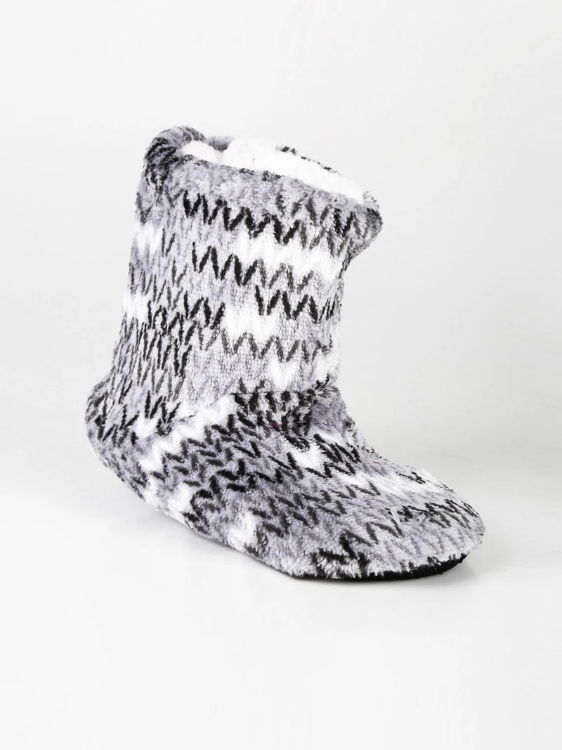 Pantofole chiuse a stivaletto per bambini - grigio