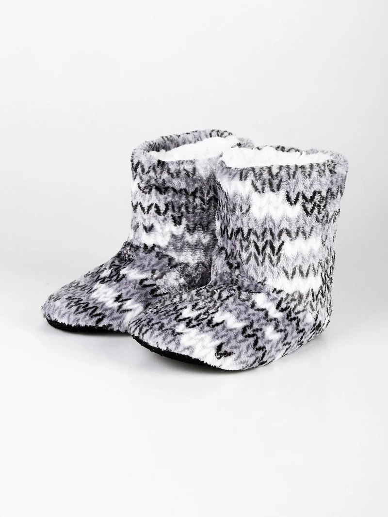 Pantofole chiuse a stivaletto per bambini - grigio