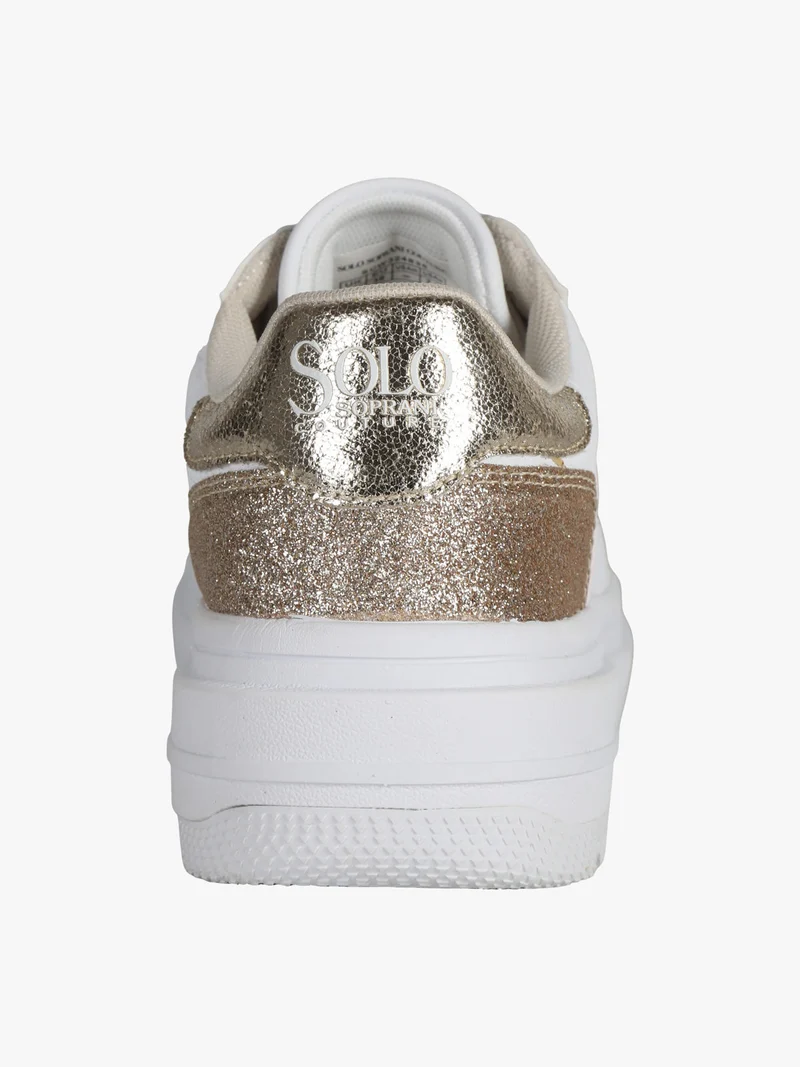 CITY PU MIRROR GLITTER Sneakers donna con flatform - bianco