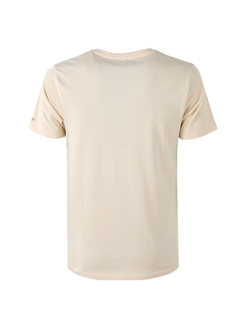 T-shirt intima da uomo in cotone bielastico - beige