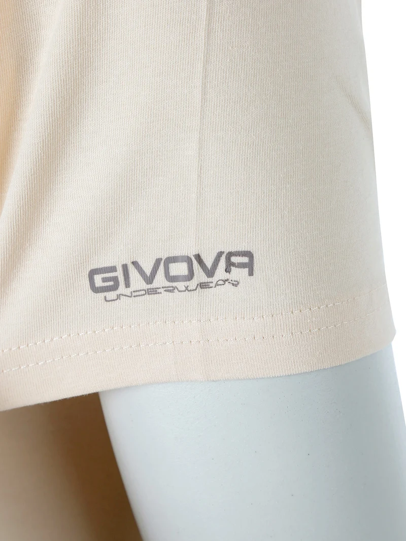 T-shirt intima da uomo in cotone bielastico - beige