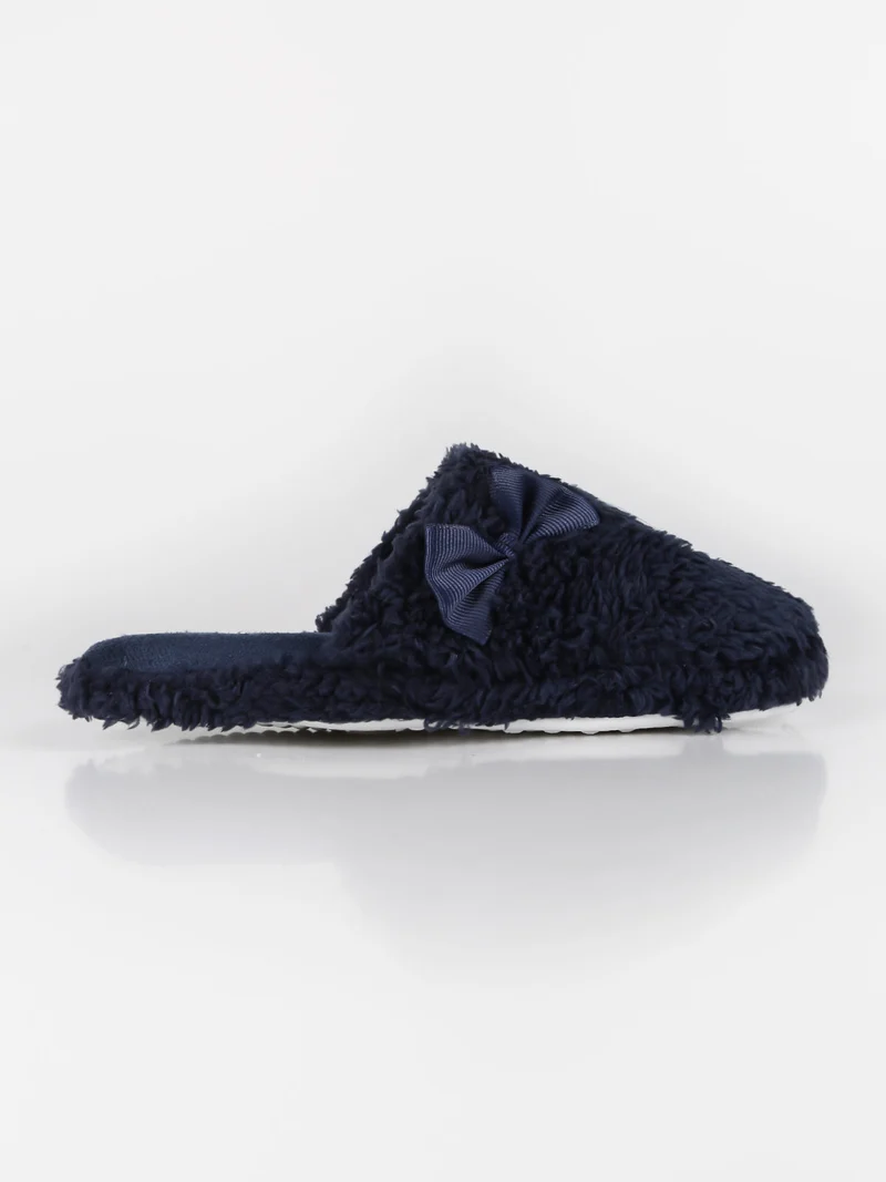 Pantofole pelose da bambina - blu scuro