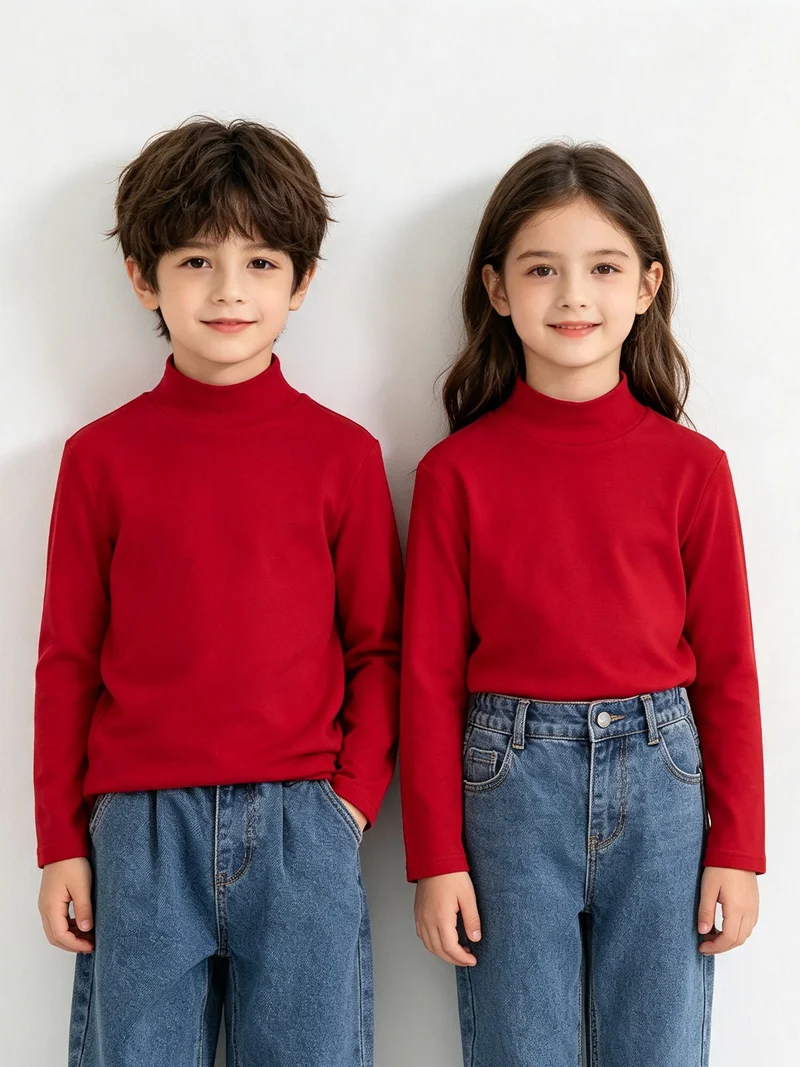 Maglia lupetto da bambini - rosso