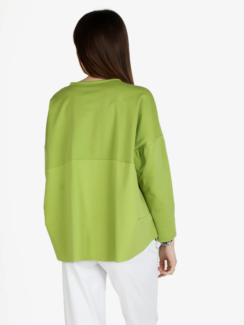 Maxi t-shirt donna oversize con taschino - mela