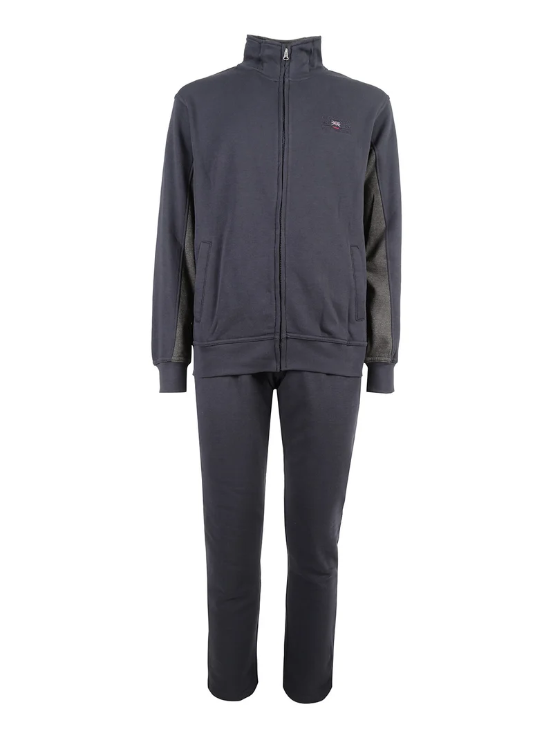Completo tuta da uomo con felpa e pantaloni - blu scuro