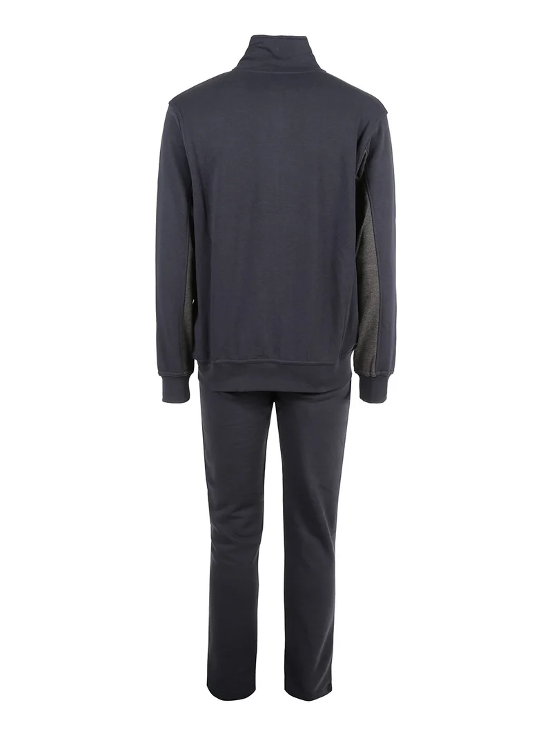 Completo tuta da uomo con felpa e pantaloni - blu scuro