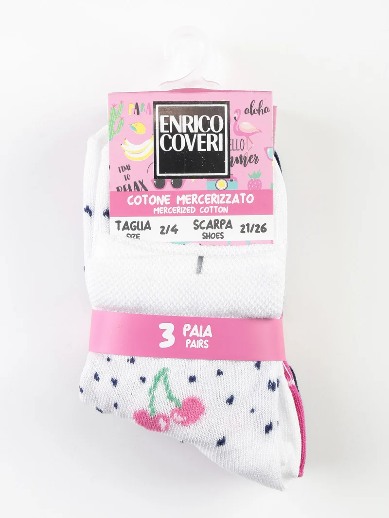Calza corta da bambina. Confezione da 3 paia - blu scuro