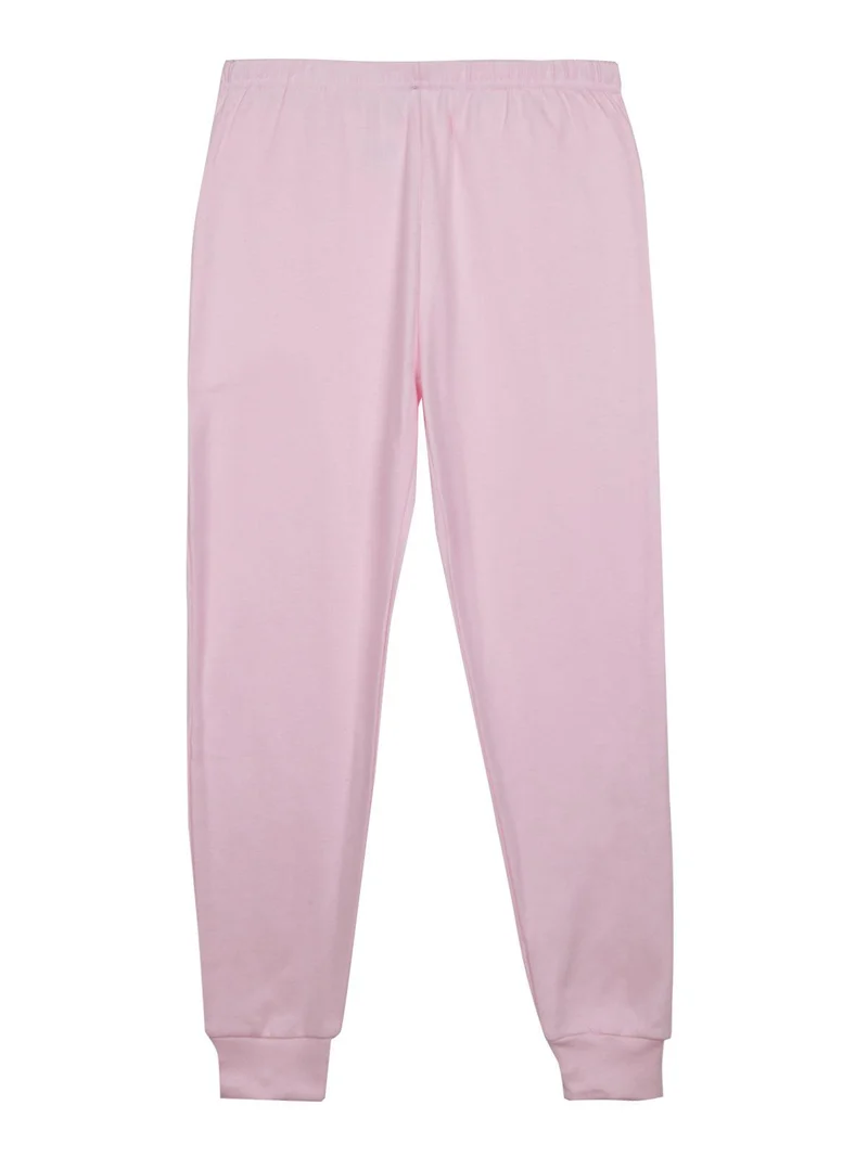 Pigiama lungo bambina con bottoni - rosa