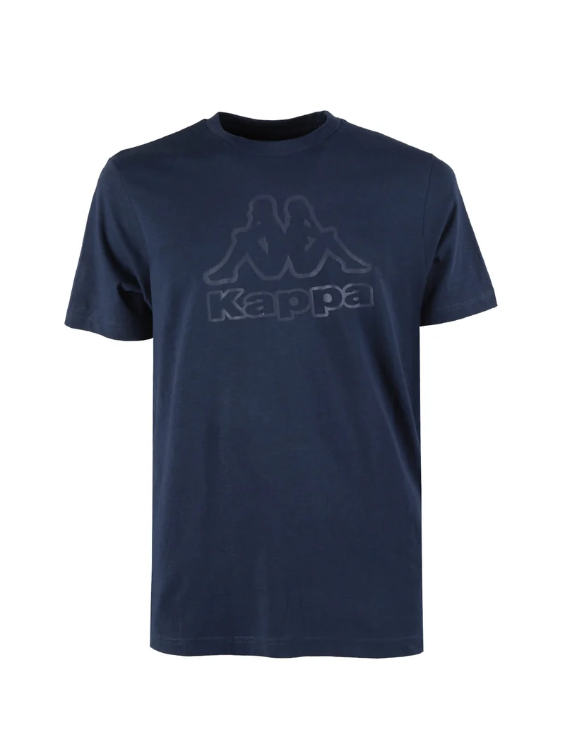 T-shirt uomo in cotone con logo - blu scuro