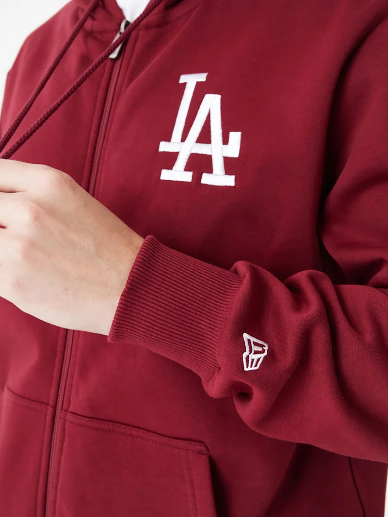 Felpa uomo con zip e cappuccio - rosso
