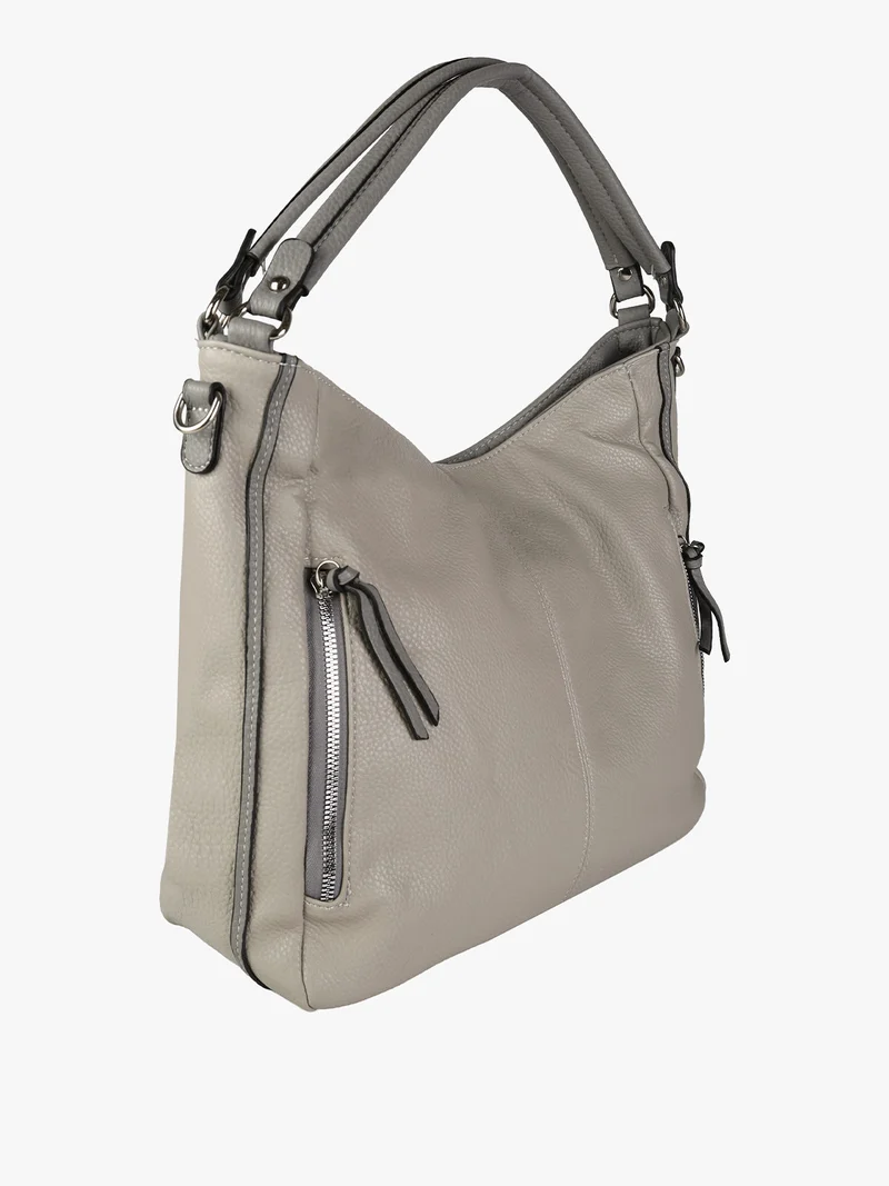 Borsa hobo da donna in ecopelle - grigio chiaro