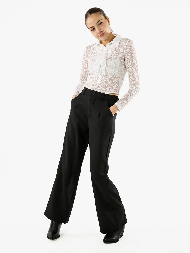 Pantaloni donna a palazzo - nero