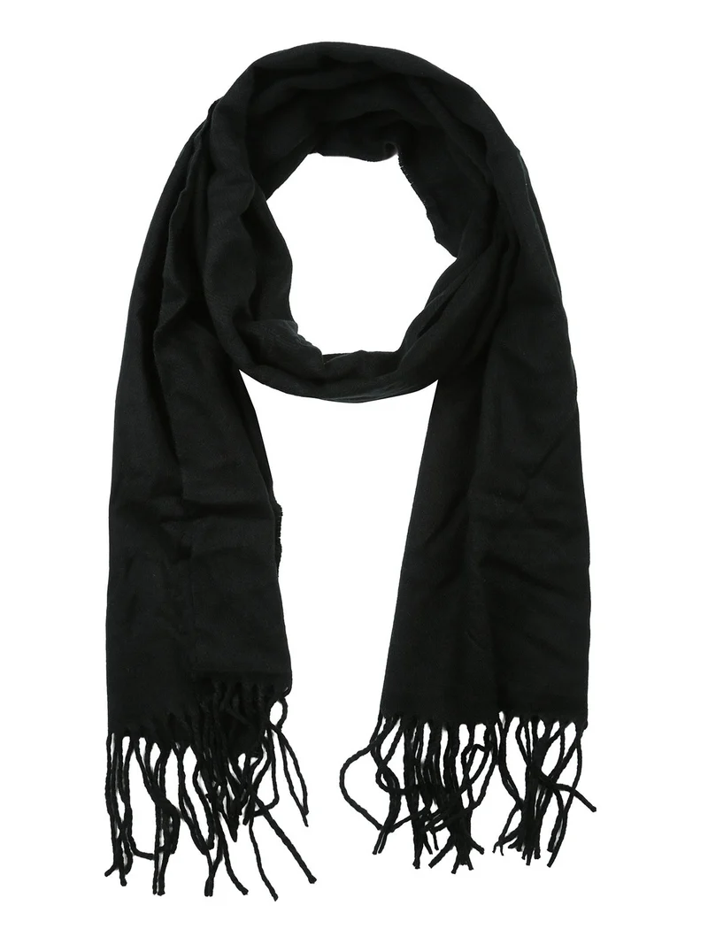 Sciarpa uomo con frange - nero
