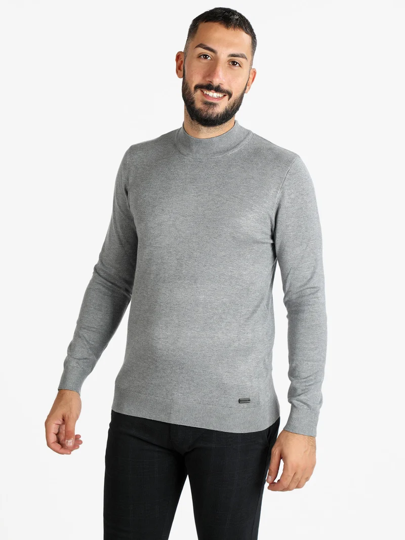 Pullover lupetto da uomo - grigio