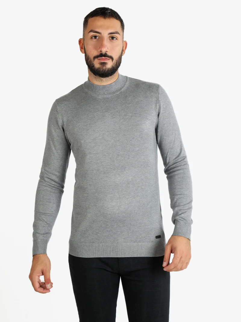 Pullover lupetto da uomo - grigio