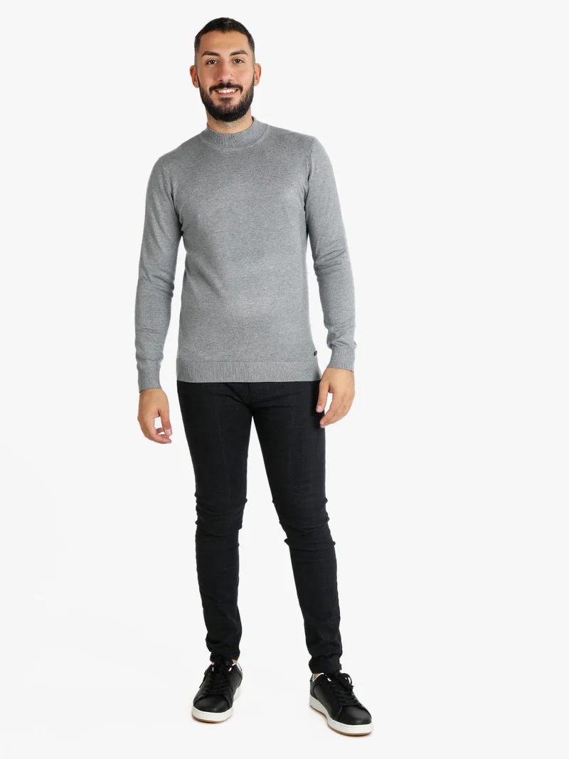 Pullover lupetto da uomo - grigio