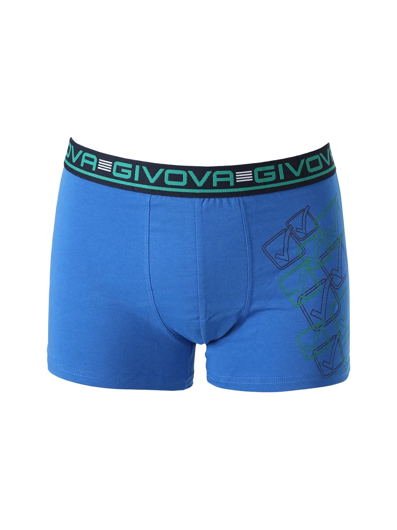 Boxer da uomo in cotone bielastico - blu